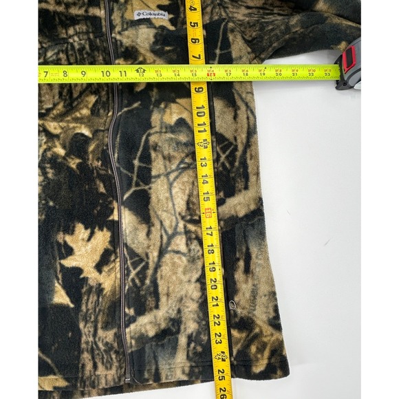 Columbia Camouflage Fleece Jacket XL Full Zip Hunting Outdoor Warm Active - Picture 7 of 9